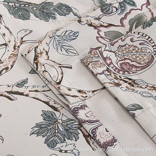 Home Textiles Printed Floral Window Valance Curtains